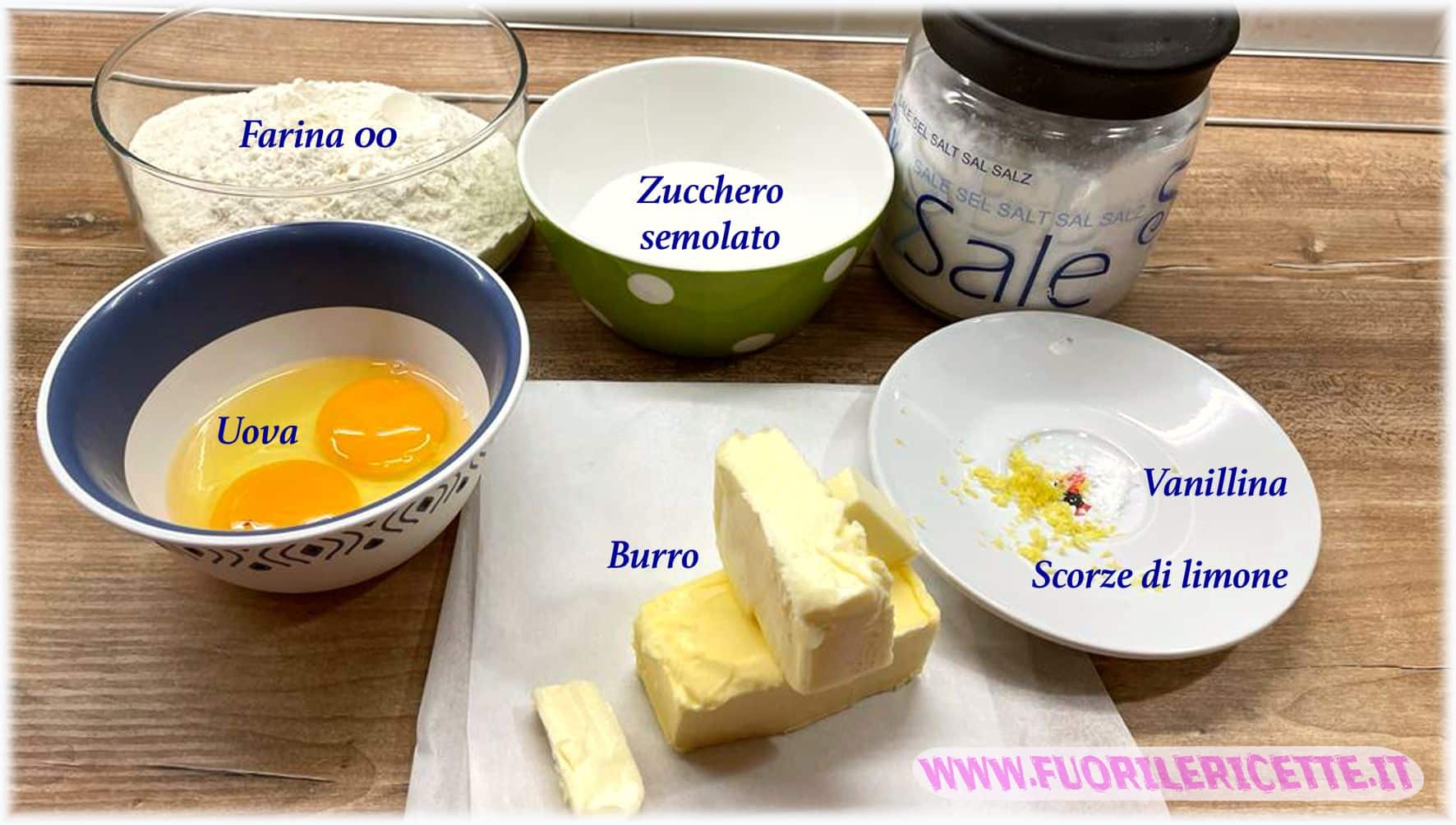 Ingredienti crostata
