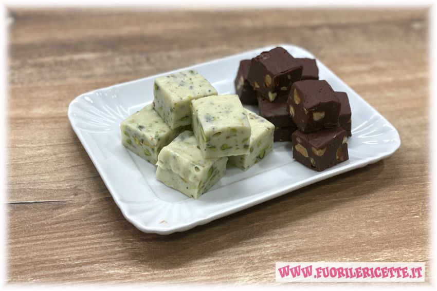 Fudge al cioccolato bianco e fondente