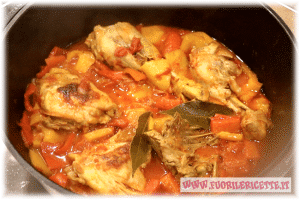 Pollo con i peperoni alla romana