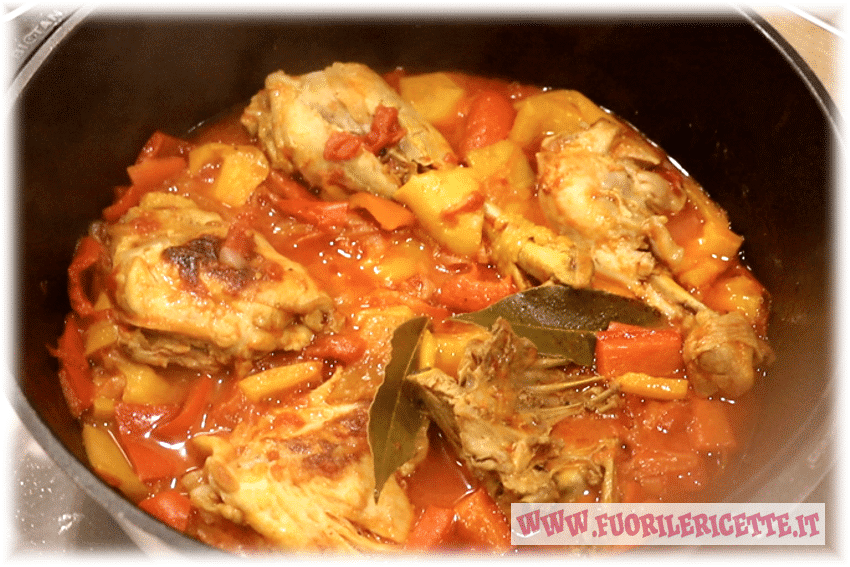 Pollo con i peperoni alla romana