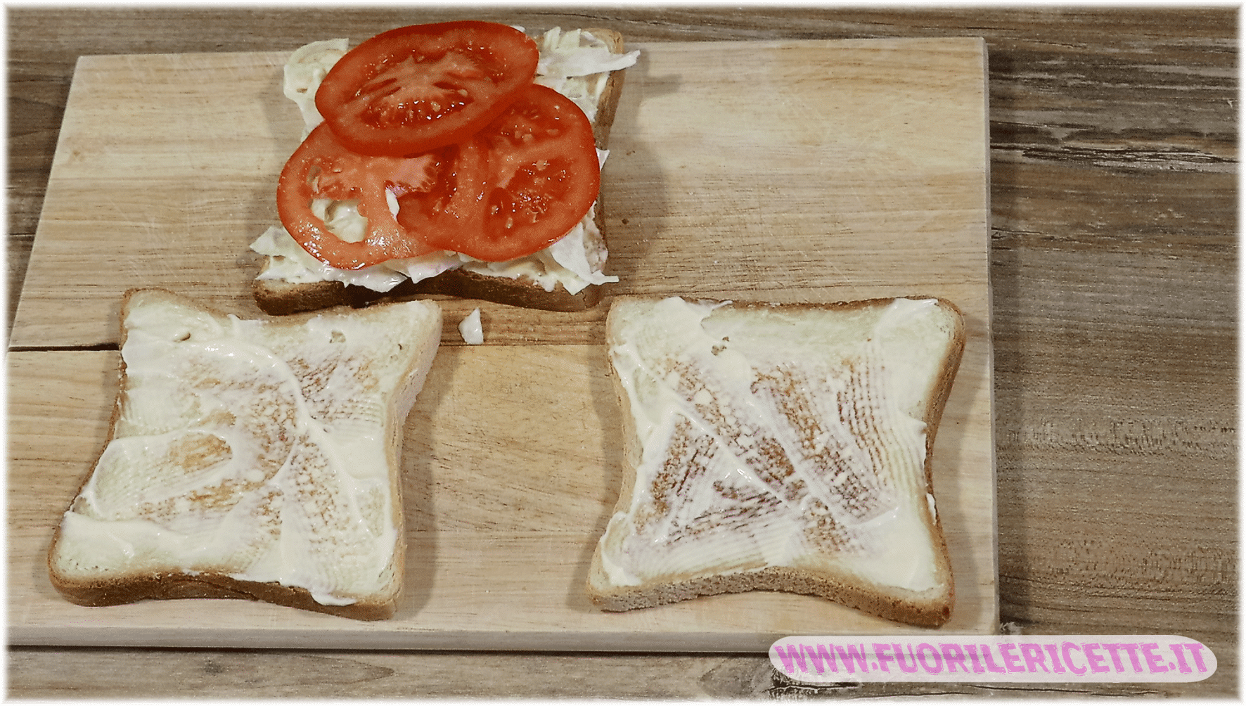 secondo strato club sandwich vegetariano