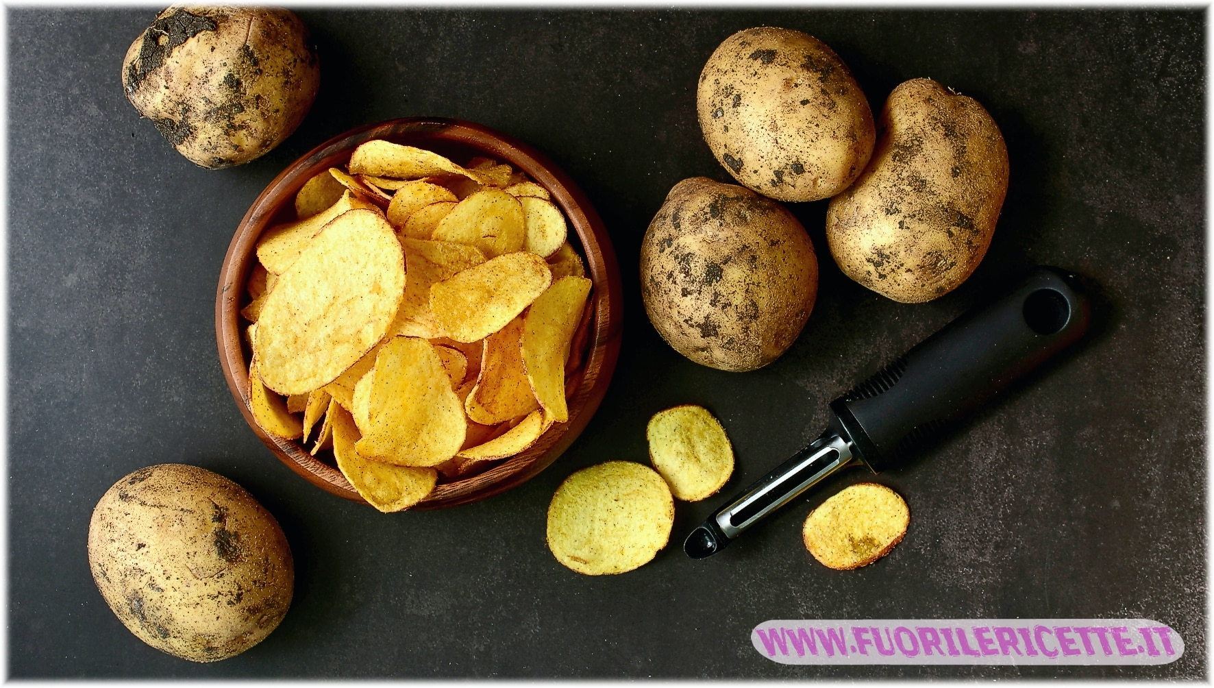 Chips di patate al forno