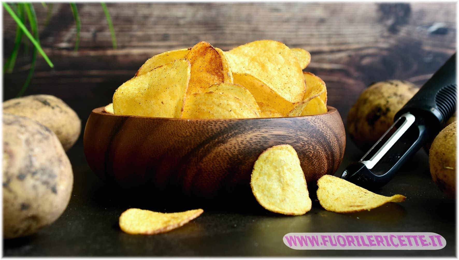 Chips di patate al forno
