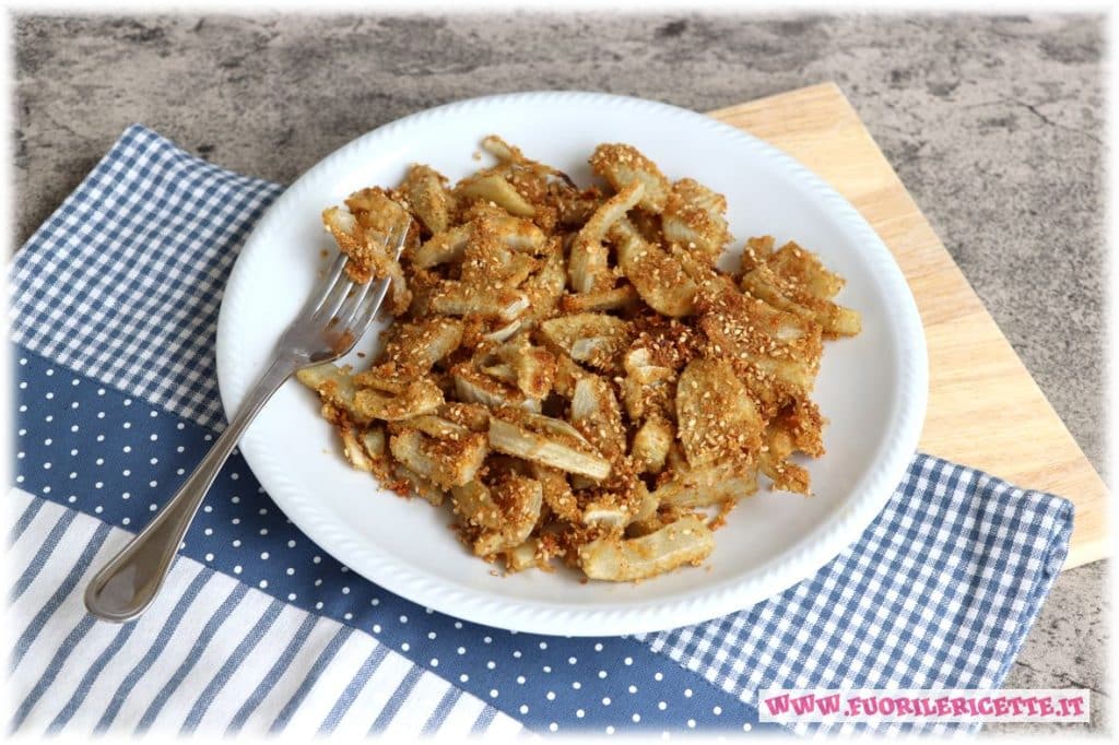 finocchi gratinati con semi di sesamo