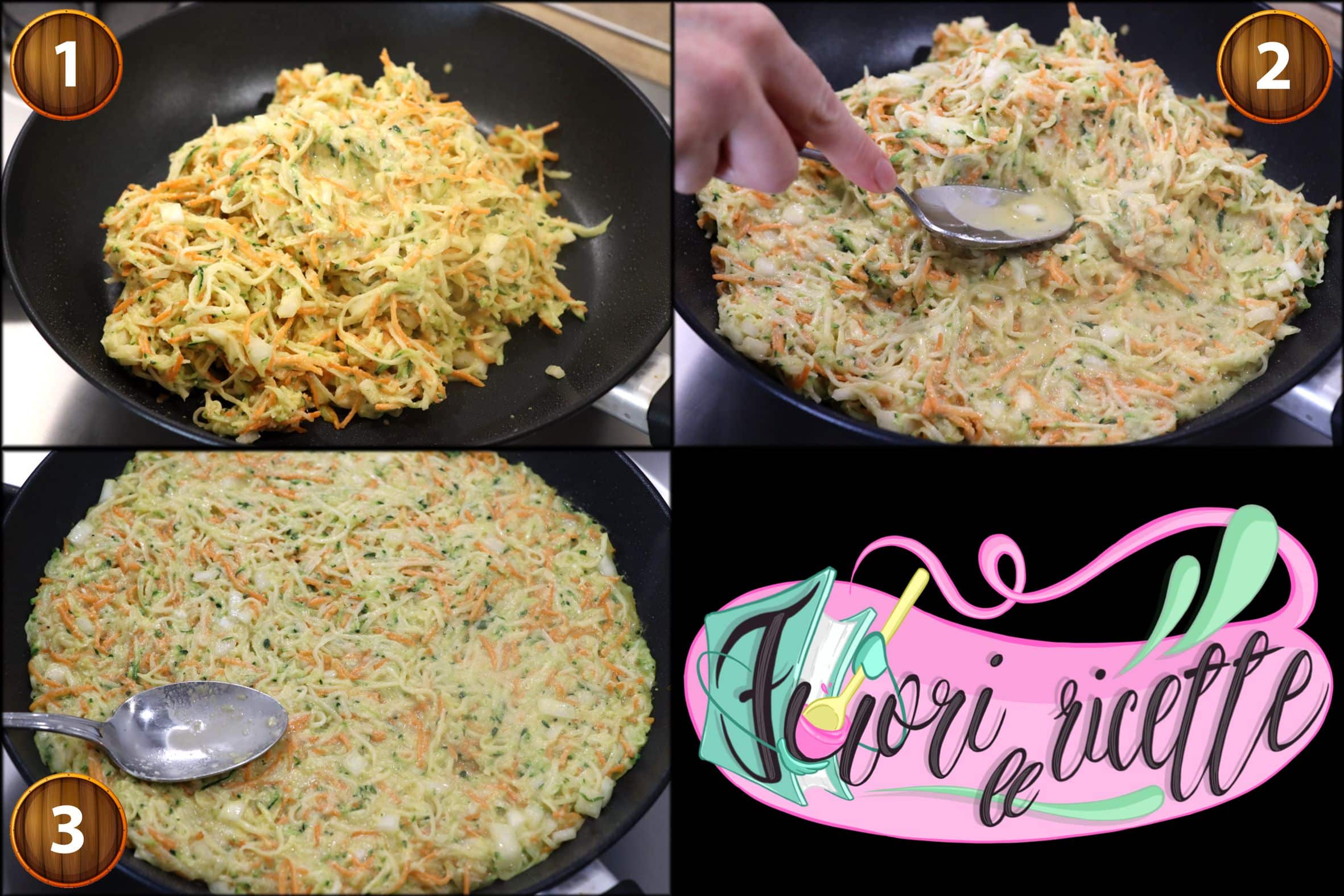 Frittata senza uova con zucchine e carote