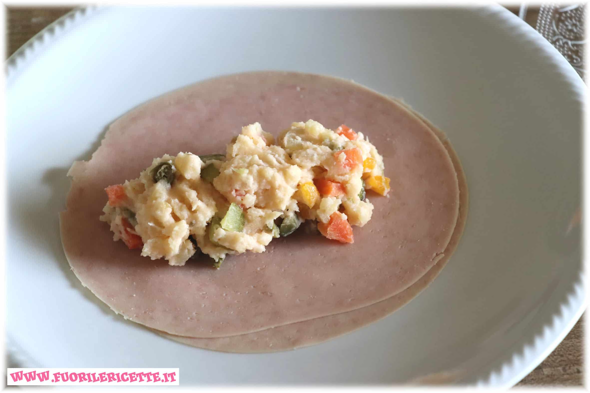 Involtini con affettato di tacchino arrosto