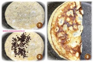 Omelette dolce alle mele e cioccolato
