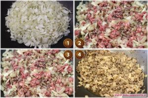Preparazione ragù bianco