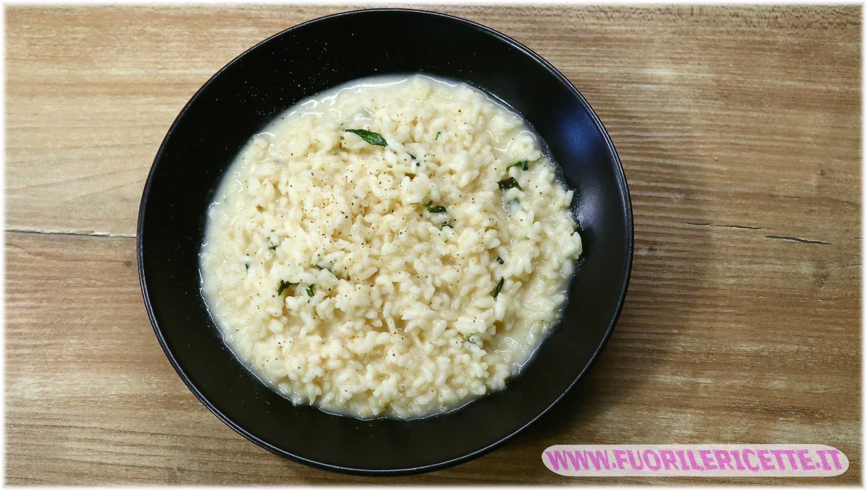 Risotto ai 2 formaggi e basilico