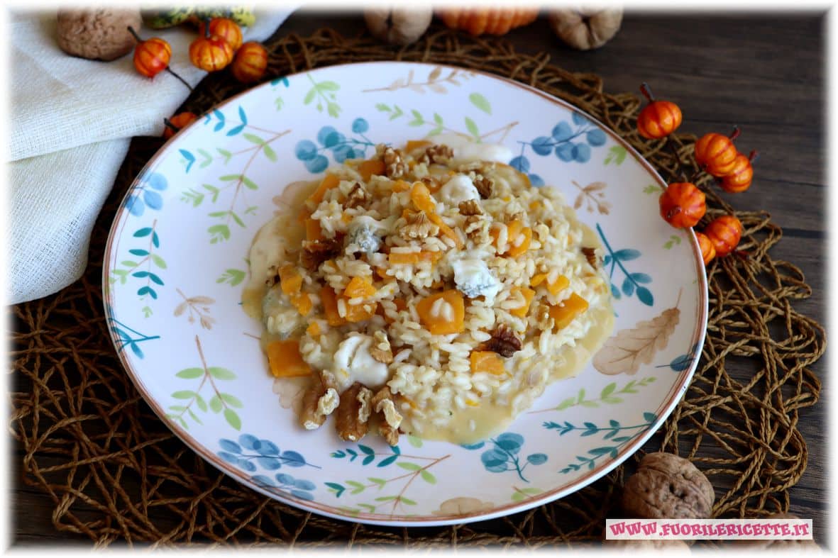 Risotto alla zucca con gorgonzola e noci - Fuori le Ricette