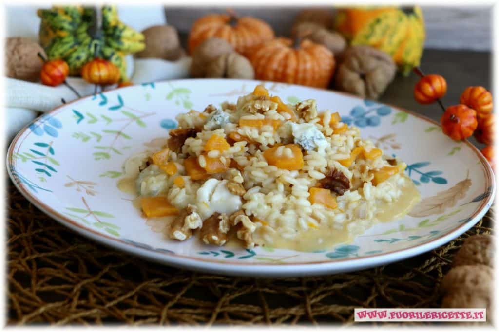 Risotto alla zucca con gorgonzola e noci - Fuori le Ricette