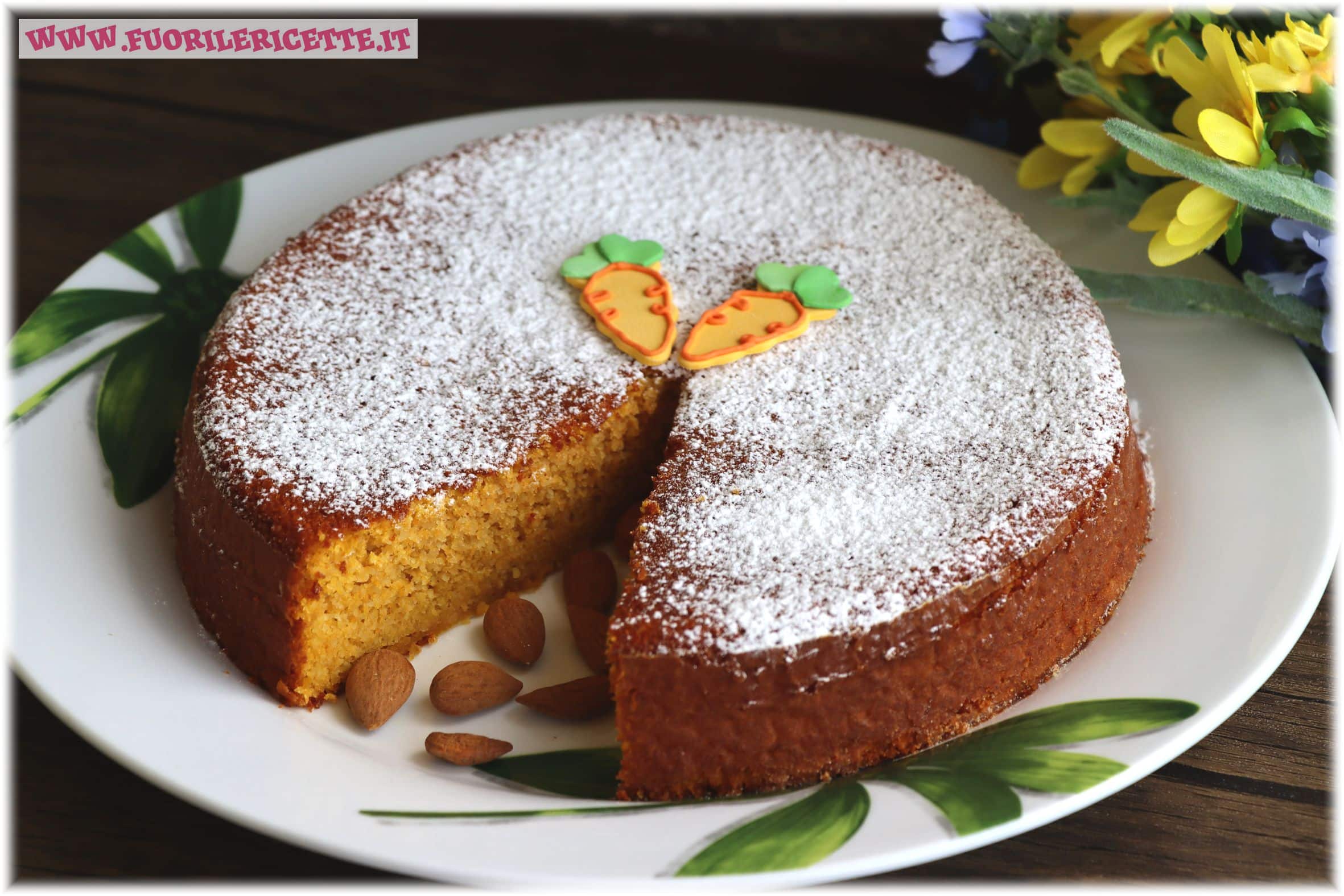 Torta di carote e mandorle light