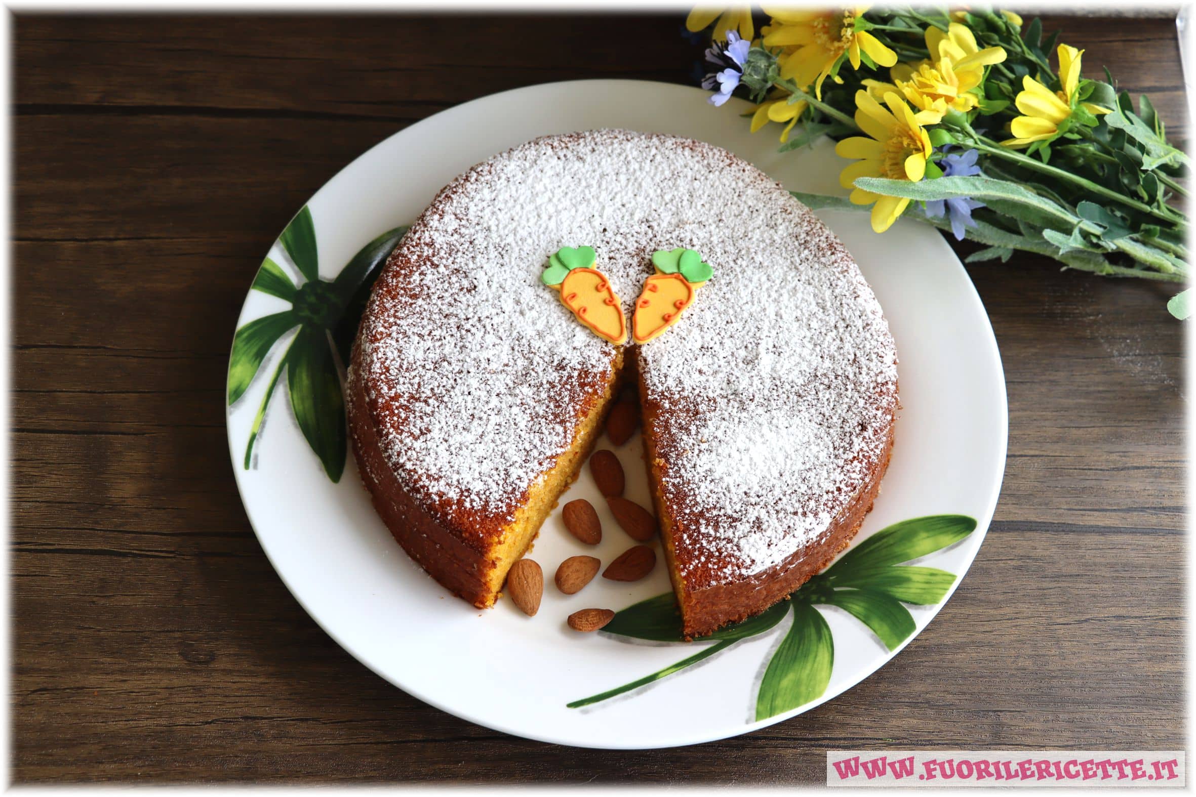 Torta di carote e mandorle light