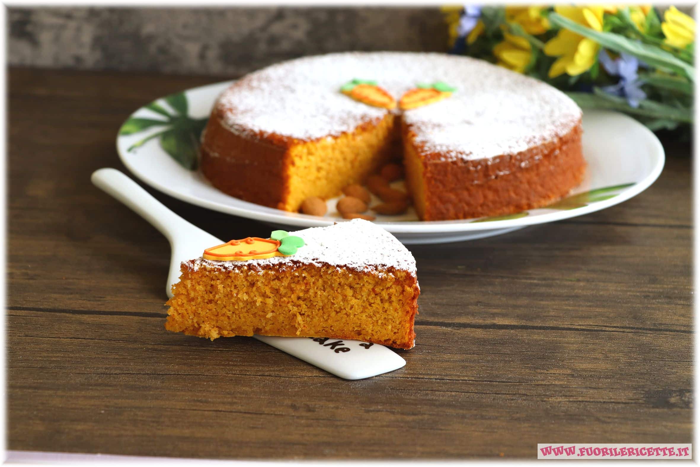 Torta di carote e mandorle light