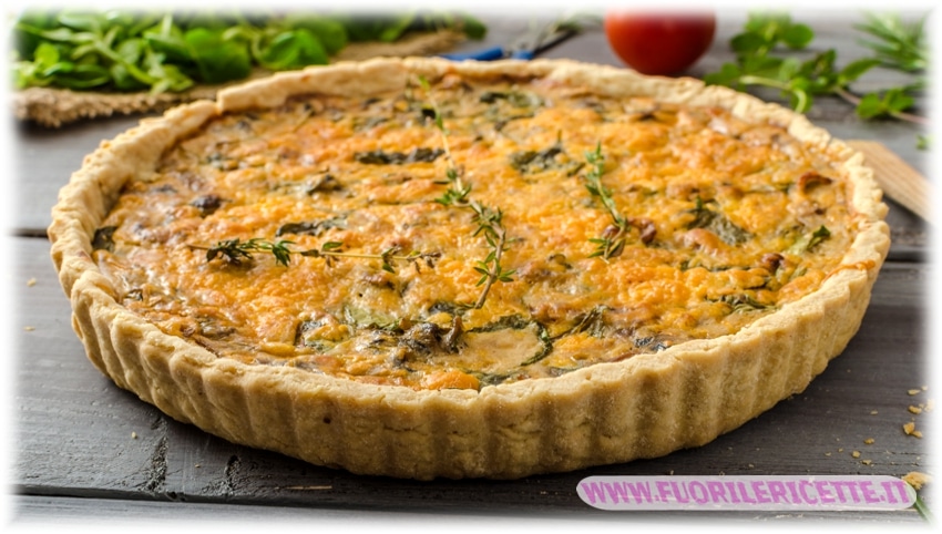 Torta salata con indivia mele e Brie