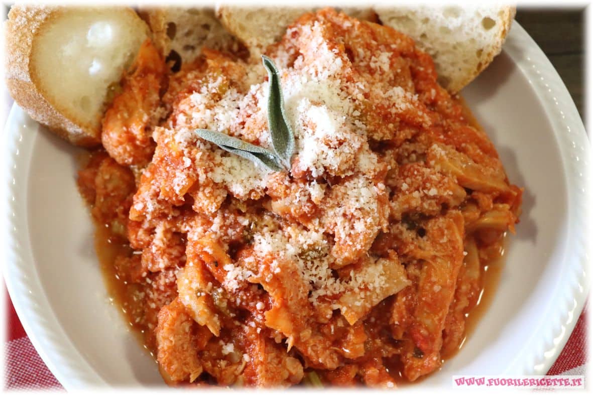 Trippa al pomodoro con pecorino