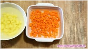 Mettere in ammollo le verdure - Insalata russa